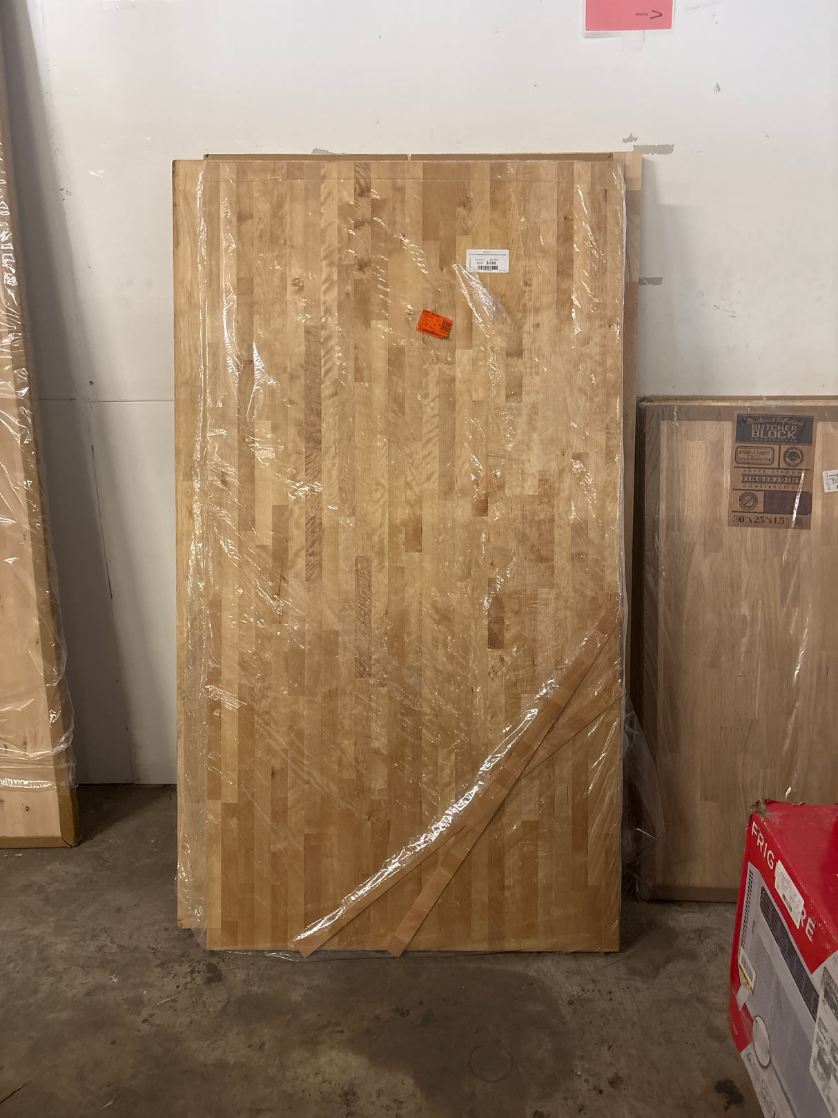 6 ft. L x 39 in. D Finished Engineered Birch Butcher Block Island Countertop