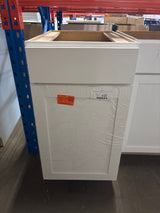Westfield Feather White Shaker Stock Assembled Base Kitchen Cabinet (18 in. W x 23.75 in. D x 35 in. H)