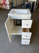 Bannister 24.5 in. W x 18.75 in. D Bath Vanity in White with Cultured Marble Top in Colorpoint White with White Sink