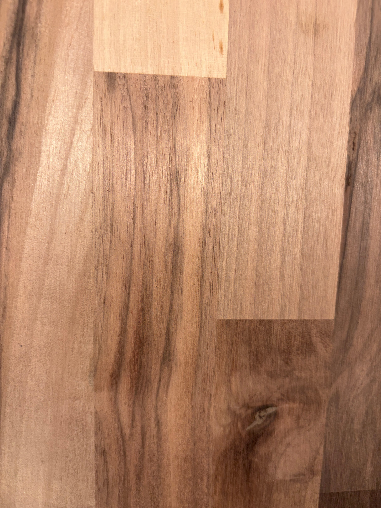 4 ft. L x 25 in. D Unfinished Walnut Solid Wood Butcher Block Countertop With Eased Edge