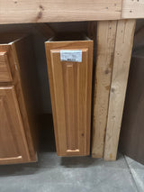 Hampton 9 in. W x 24 in. D x 34.5 in. H Assembled Full Height Door Base Kitchen Cabinet in Medium Oak