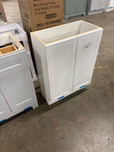 Penlee 25 in. Single Sink White Bath Vanity with White Cultured Marble Top (Assembled)
