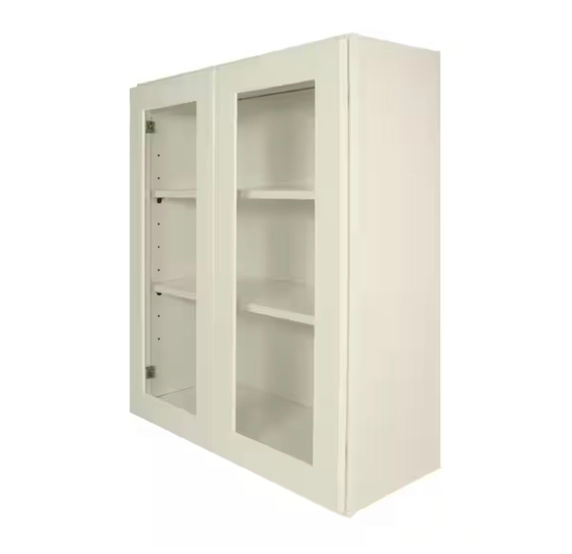 Newport Shaker Antique White Ready to Assemble Wall Cabinet with 2-Doors 3-Shelves (30 in. W x 36 in. H x 12 in. D)