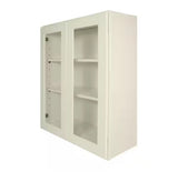 Newport Shaker Antique White Ready to Assemble Wall Cabinet with 2-Doors 3-Shelves (30 in. W x 36 in. H x 12 in. D)