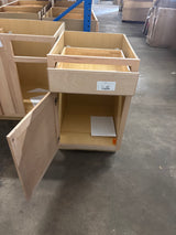 21 in. W x 24 in. D x 34.5 in. H Assembled Base Kitchen Cabinet in Unfinished with Recessed Panel