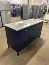 Liberty & Luxe Vanity 60"x22"x34" in Blue