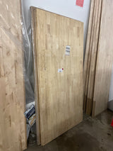 6 ft. L x 39 in. D Unfinished Hevea Butcher Block Island Countertop in With Standard Edge