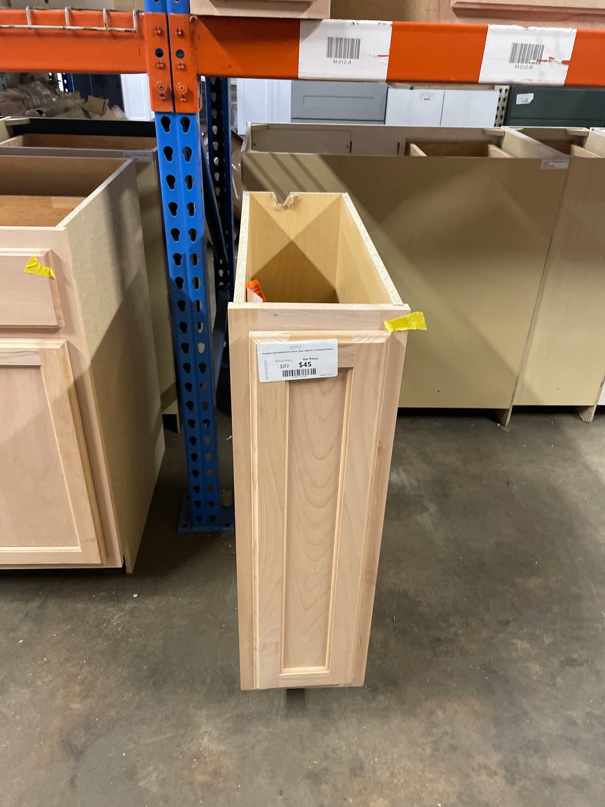 Hampton Assembled 9x34.5x24 in. Base Cabinet in Unfinished Beech