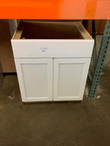 Courtland 30x24x34.5 Assembled Shaker Sink Base in Polar White