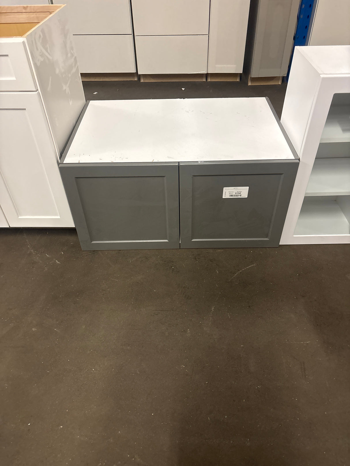 Designer Series Melvern 36 in. W x 24 in. D x 18 in. H Assembled Shaker Deep Wall Bridge Kitchen Cabinet in Storm Gray