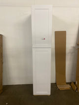 Shaker Satin White Stock Assembled Pantry Kitchen Cabinet (18 in. x 90 in. x 24 in.)