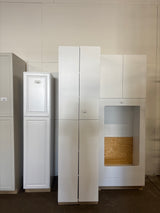 Designer Series Edgeley 24 in. W x 24 in. D x 96 in. H Assembled Slab Tall Pantry Kitchen Cabinet in White