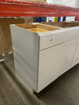Westfield 18 in. W x 23.75 in. D x 35 in. H Shaker Stock Drawer Base Kitchen Cabinet in Feather White