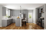Richmond Vesuvius Gray Plywood Shaker Ready to Assemble Base Kitchen Cabinet Soft Close 36 in W x 24 in D x 34.5 in H