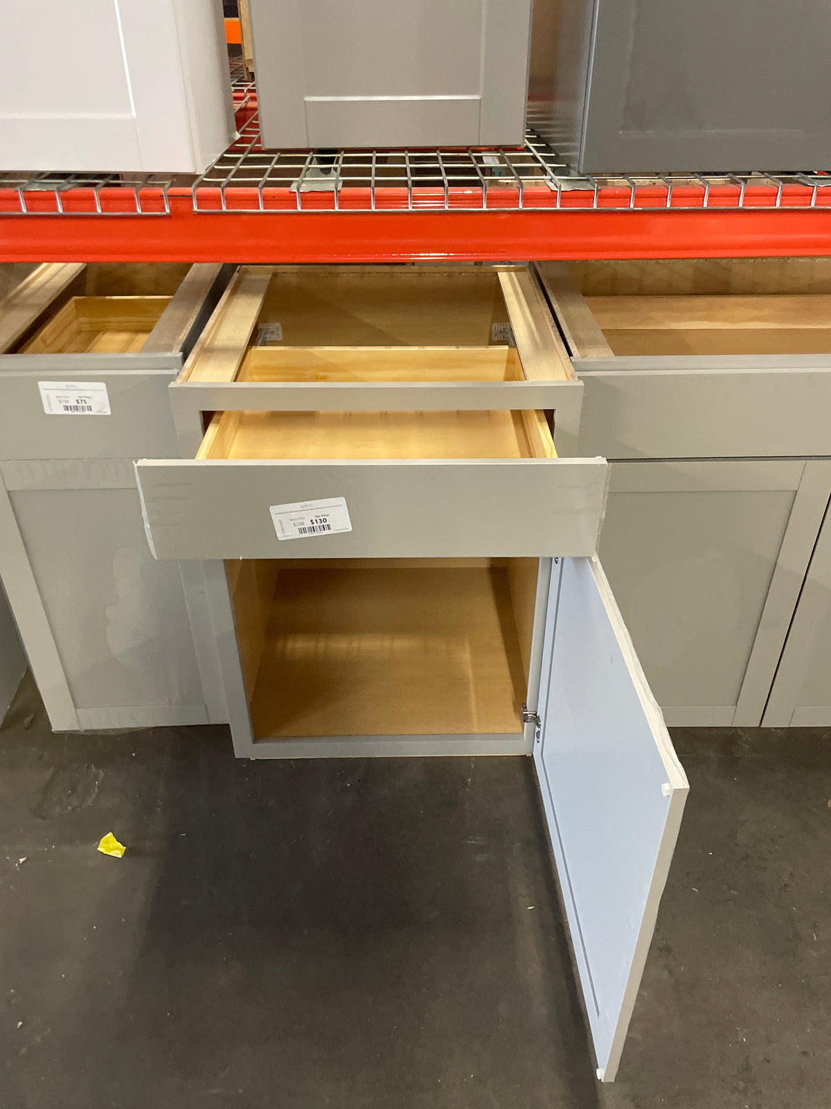 Westfield Dusk Gray Shaker Stock Assembled Base Kitchen Cabinet (24 in. W x 23.75 in. D x 35 in. H)