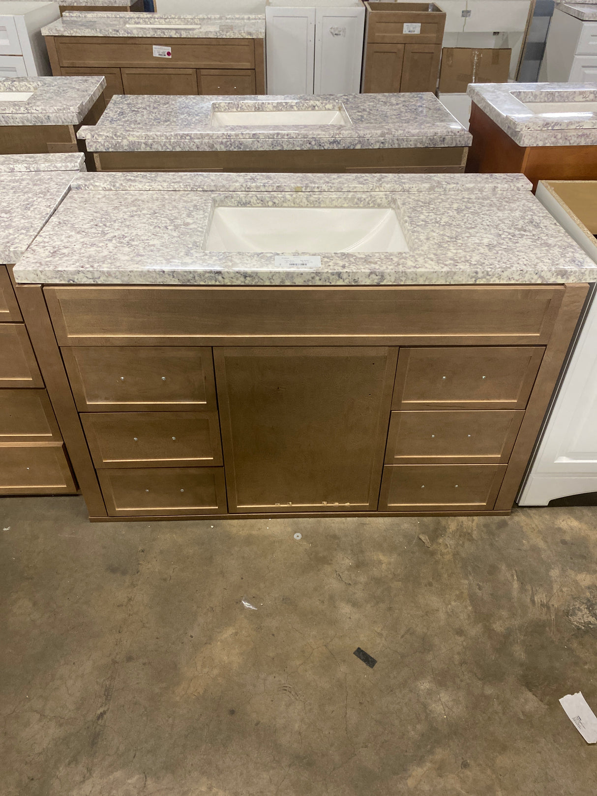 Winsome 48 in. Bath Vanity Cabinet with Cultured Marble Top in Sand