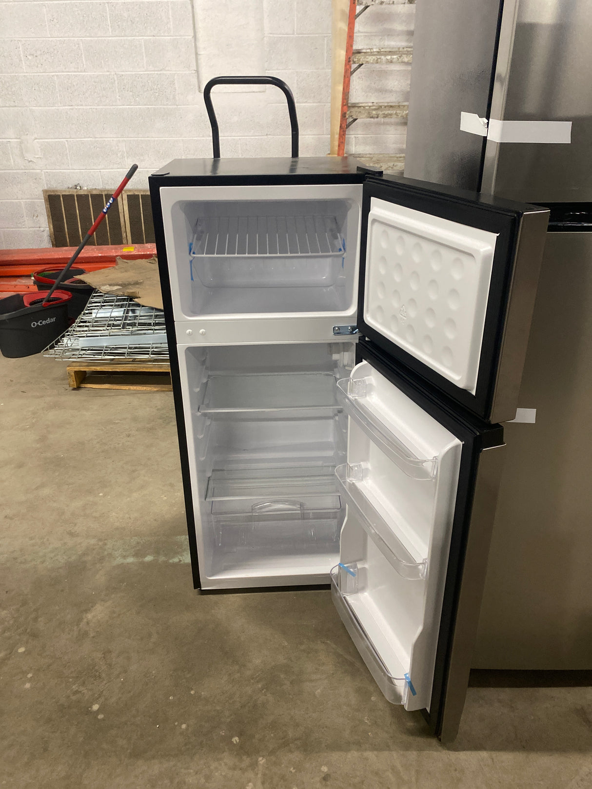 4.5 cu. ft. 2-Door Mini Refrigerator in Platinum Steel with Freezer