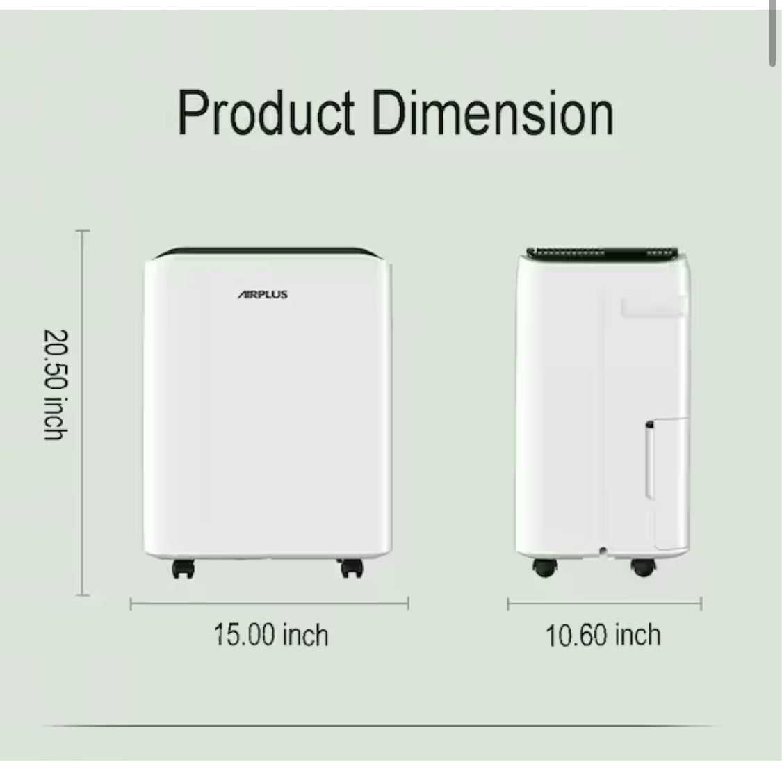 70 pt. 4,500 sq. ft. Dehumidifier in White with Drain Hose and Bucket, Auto Defrost, Low Noise, Dehumidify Efficiently