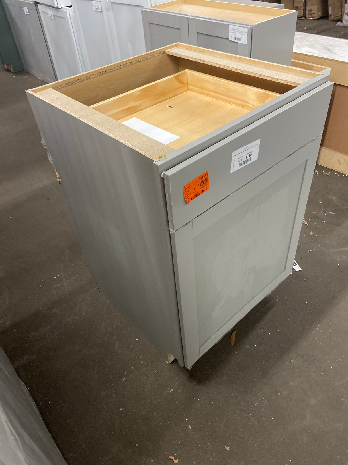 Westfield Dusk Gray Shaker Stock Assembled Base Kitchen Cabinet (24 in. W x 23.75 in. D x 35 in. H)
