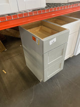 Shaker Dove Gray Stock Assembled Drawer Base Kitchen Cabinet with Drawer Glides (18 in. x 34.5 in. x 24 in.)