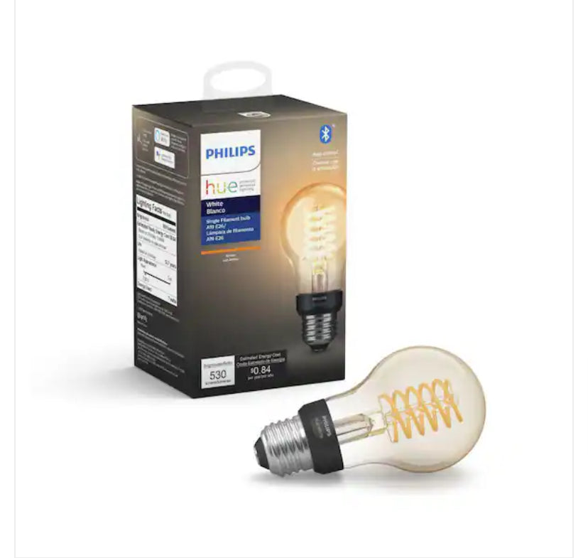 40-Watt Equivalent A19 Smart LED Vintage Edison Soft White (2700K) with Bluetooth (1-Pack)