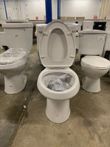 2-piece 1.1 GPF/1.6 GPF High Efficiency Dual Flush Complete Elongated Toilet in White, Seat Included