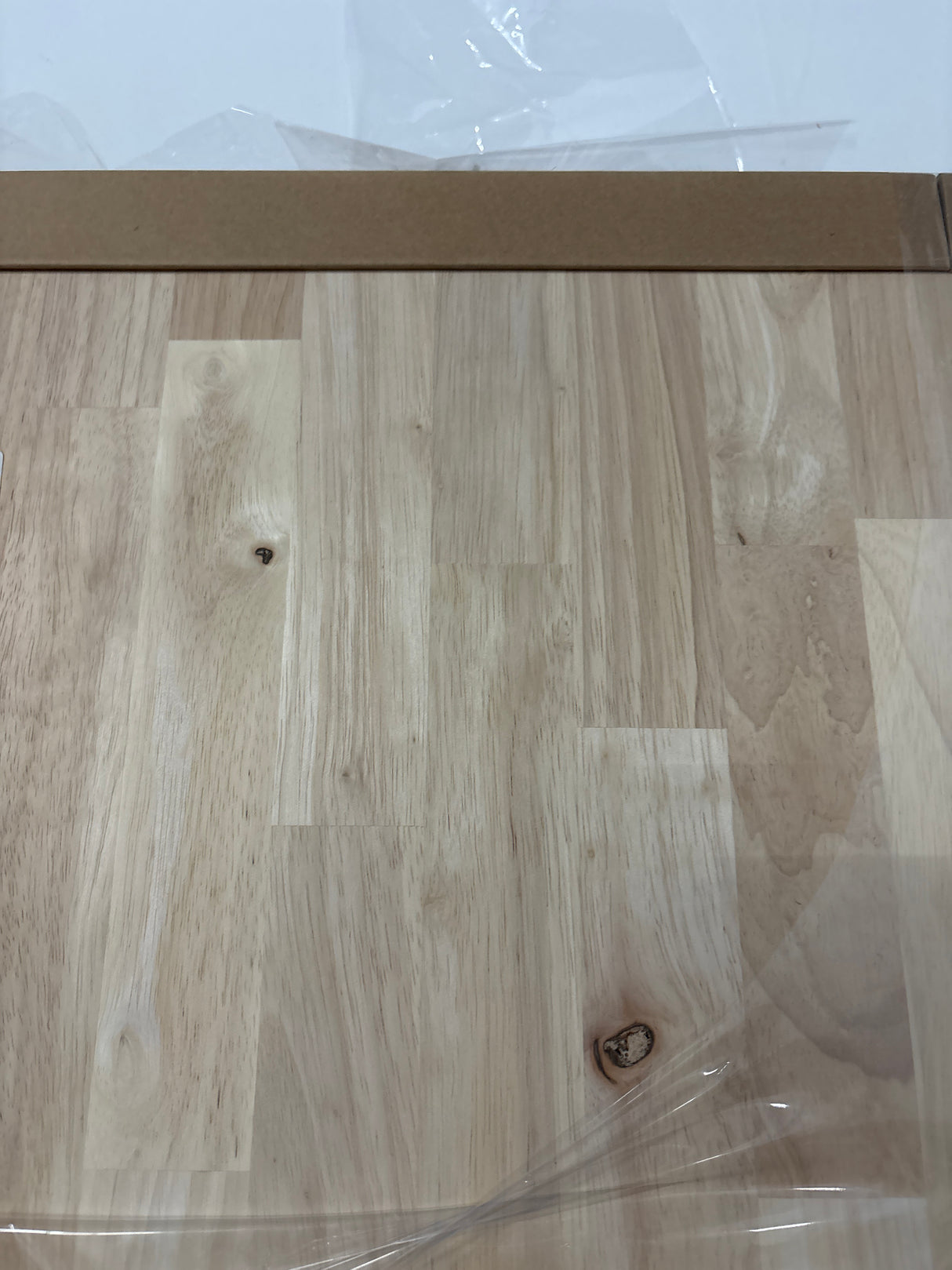 6 ft. L x 39 in. D Unfinished Hevea Butcher Block Island Countertop in With Standard Edge