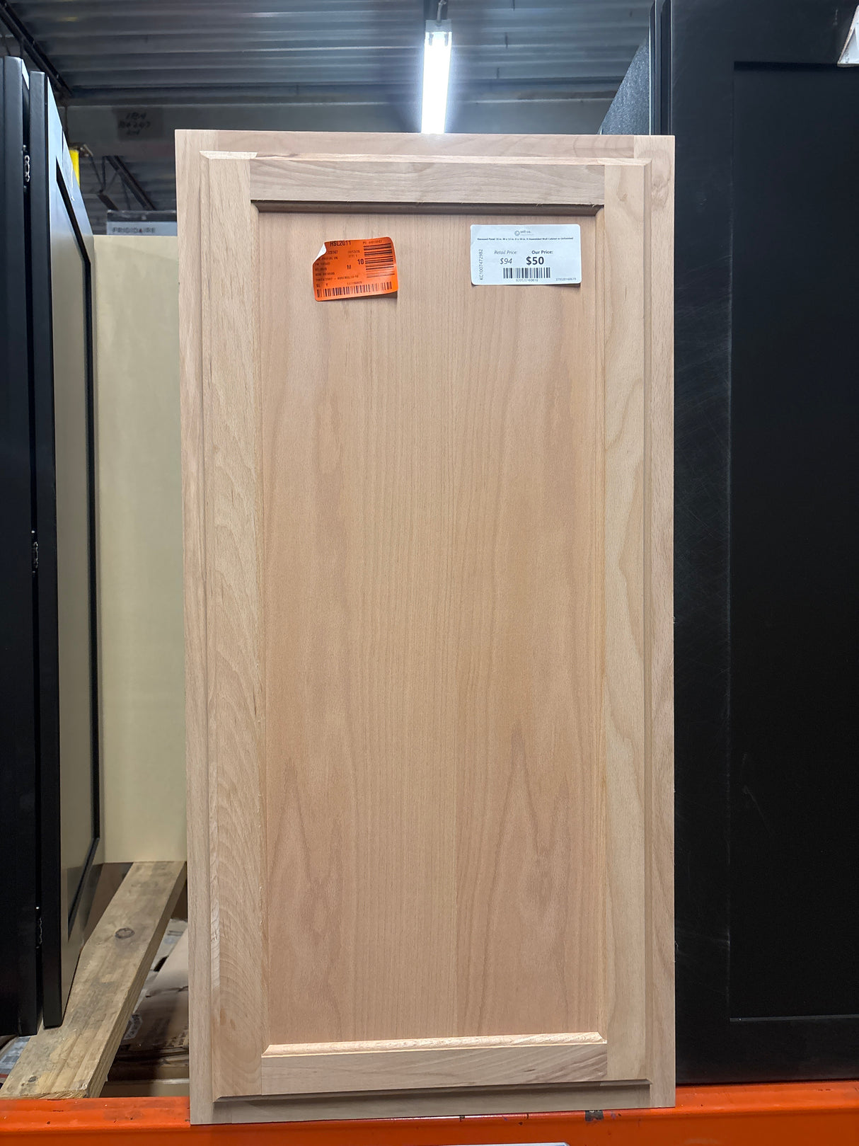 Recessed Panel 18 in. W x 12 in. D x 36 in. H Assembled Wall Cabinet in Unfinished