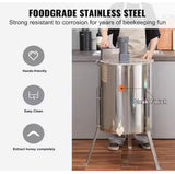 Electric Honey Extractor, 4/8 Frames Stainless Steel Spinner for Beekeeping, Height Adjustable Stand