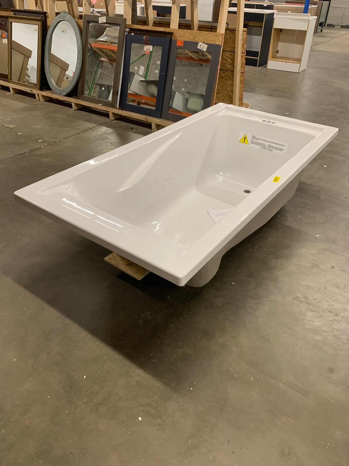 Evolution 72 in. x 36 in. Acrylic Reversible Drain Bathtub in White