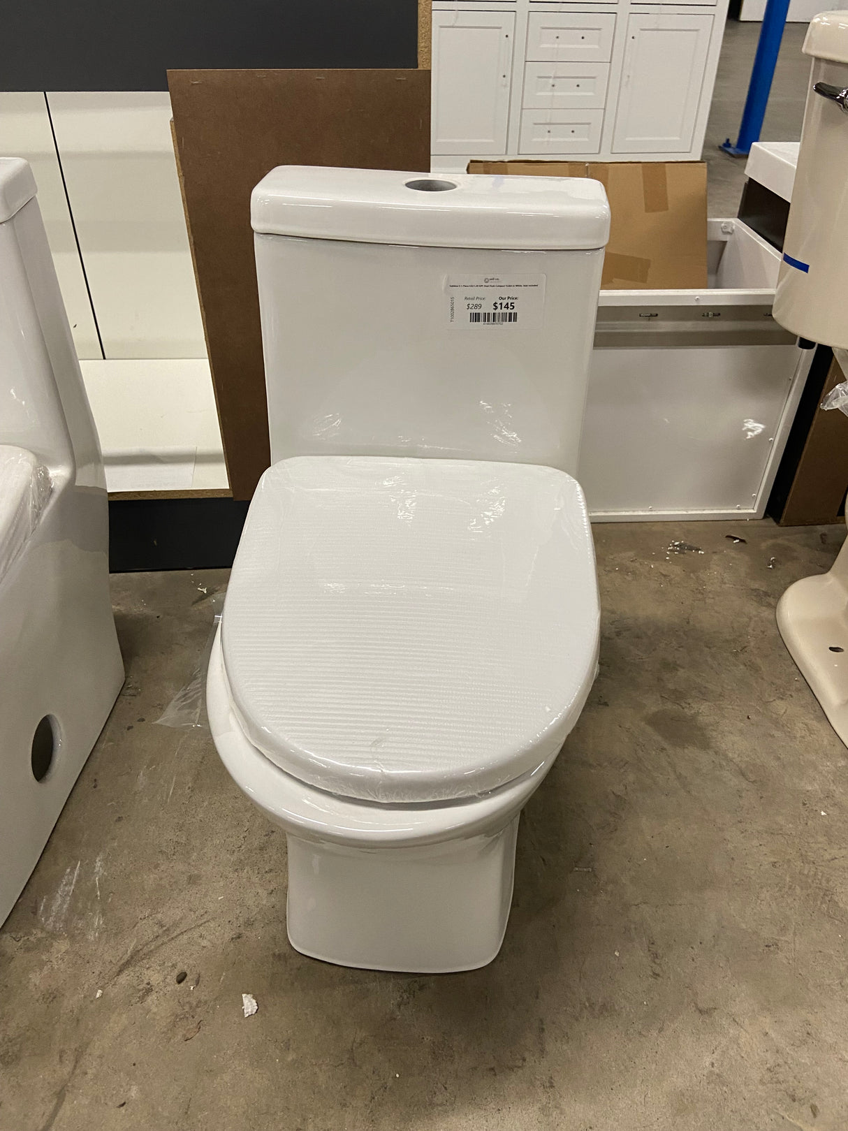 Sublime II 1-Piece 0.8/1.28 GPF Dual Flush Compact Toilet in White, Seat Included