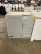 Bannister 31 in. Single Sink Pearl Gray Freestanding Bath Vanity