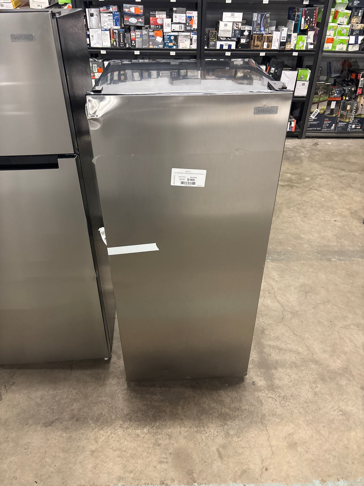 7.1 cu. ft. Manual Defrost Convertible Upright Freezer in Stainless Steel Look