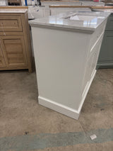 Doveton 36 in. W x 19 in. D x 34.5 in. H Single Sink Bath Vanity in White with White Engineered Stone Top