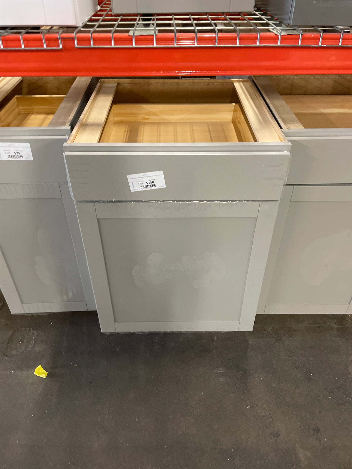 Westfield Dusk Gray Shaker Stock Assembled Base Kitchen Cabinet (24 in. W x 23.75 in. D x 35 in. H)