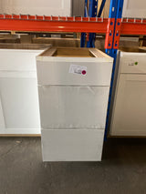 Hampton Satin White Raised Panel Assembled Drawer Base Kitchen Cabinet with Drawer Glides (18 in. x 34.5 in. x 24 in.)