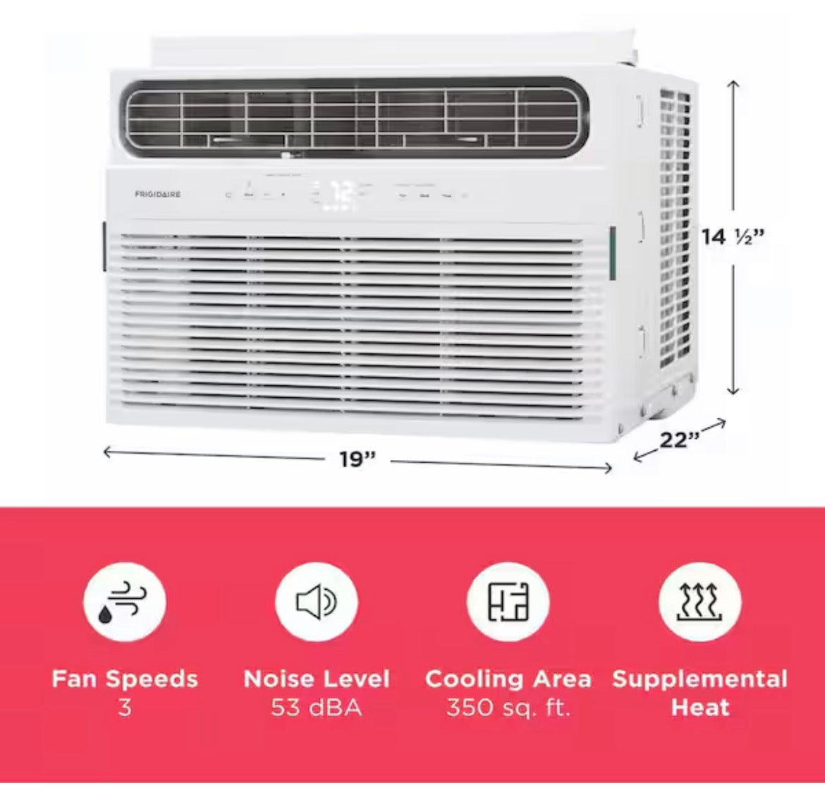 8000 BTU Window Air Conditioner Cools 350 sq. ft. with Heater with Remote in White 115V