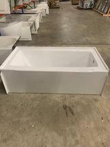 Classic 500 60 in. Right Drain Rectangular Alcove Bathtub in High Gloss White