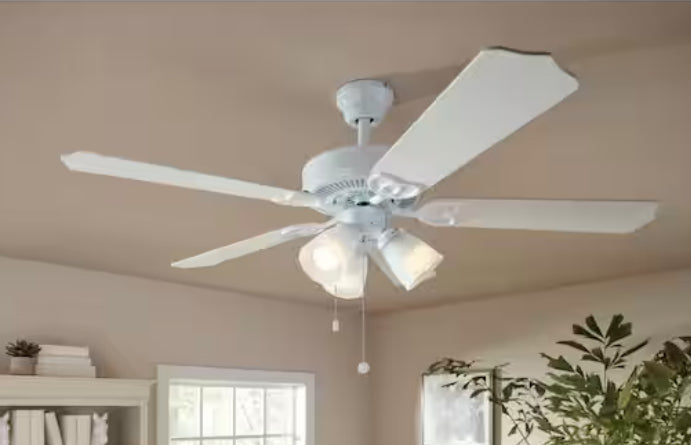 Brookhurst 52 in. LED Indoor White Ceiling Fan with Light Kit