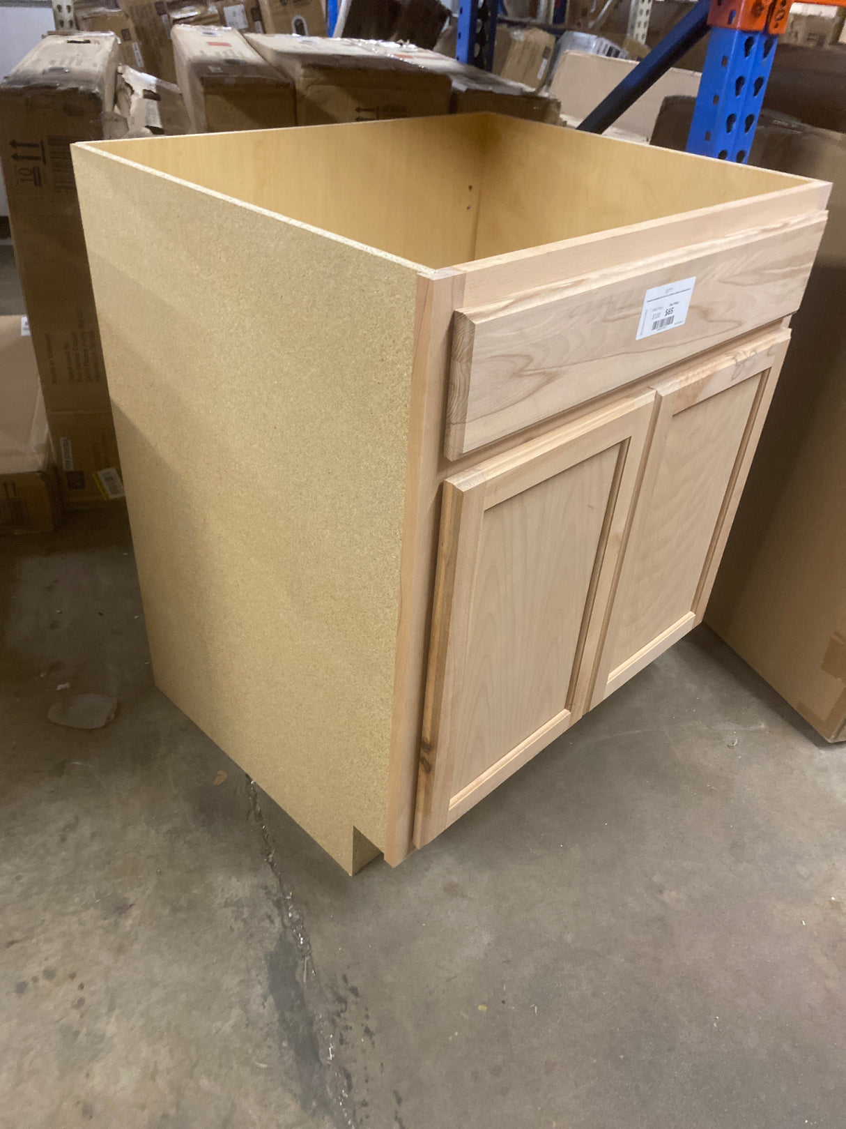 Hampton Assembled 30x34.5x24 in. Sink Base Cabinet in Unfinished Beech