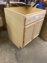 Hampton Assembled 30x34.5x24 in. Sink Base Cabinet in Unfinished Beech