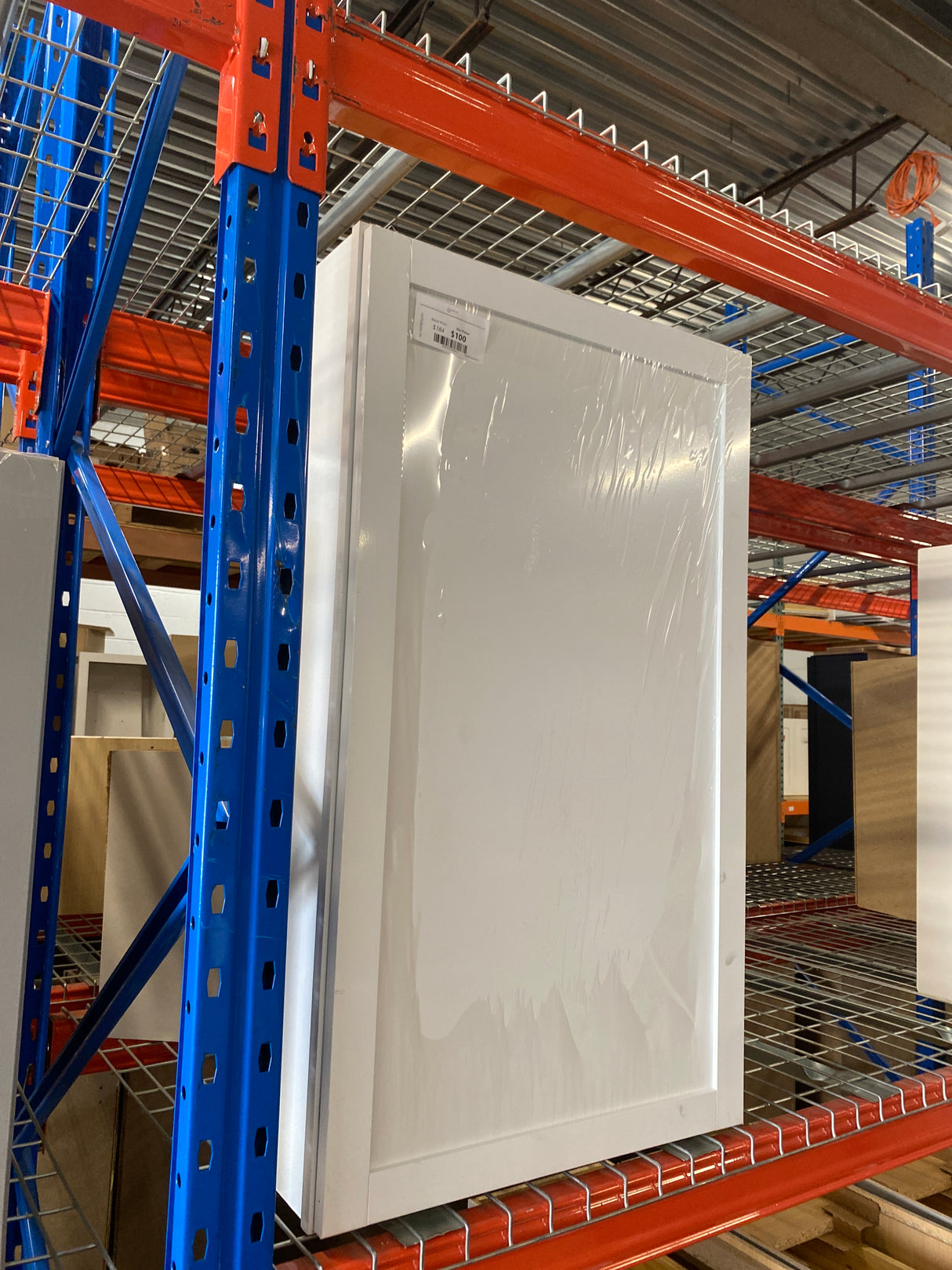 Courtland Polar White Finish Laminate Shaker Stock Assembled Wall Kitchen Cabinet 24 in. x 42 in. x 12 in.