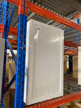 Courtland Polar White Finish Laminate Shaker Stock Assembled Wall Kitchen Cabinet 24 in. x 42 in. x 12 in.