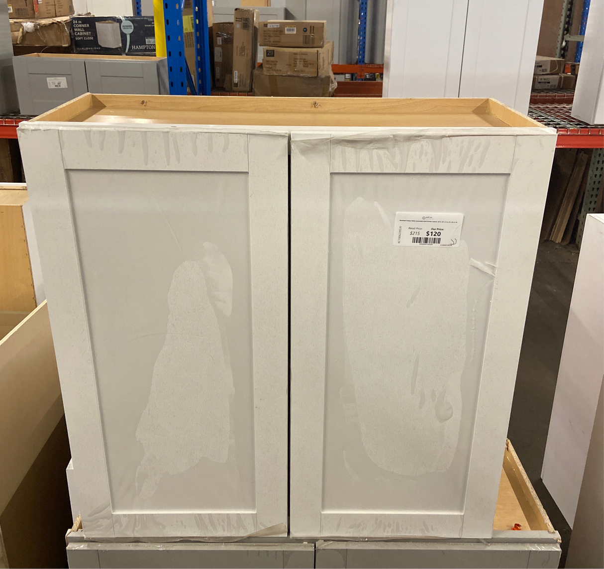 Westfield Feather White Assembled Wall Kitchen Cabinet (30 in. W x 12 in. D x 30 in. H)