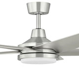 Ladshaw 60 in. Indoor/Outdoor Wet Rated Brushed Nickel Ceiling Fan with Adjustable White LED and Remote Included