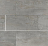 Metallic Steel 24 in. x 48 in. Matte Porcelain Stone Look Floor and Wall Tile (16 sq. ft./Case)