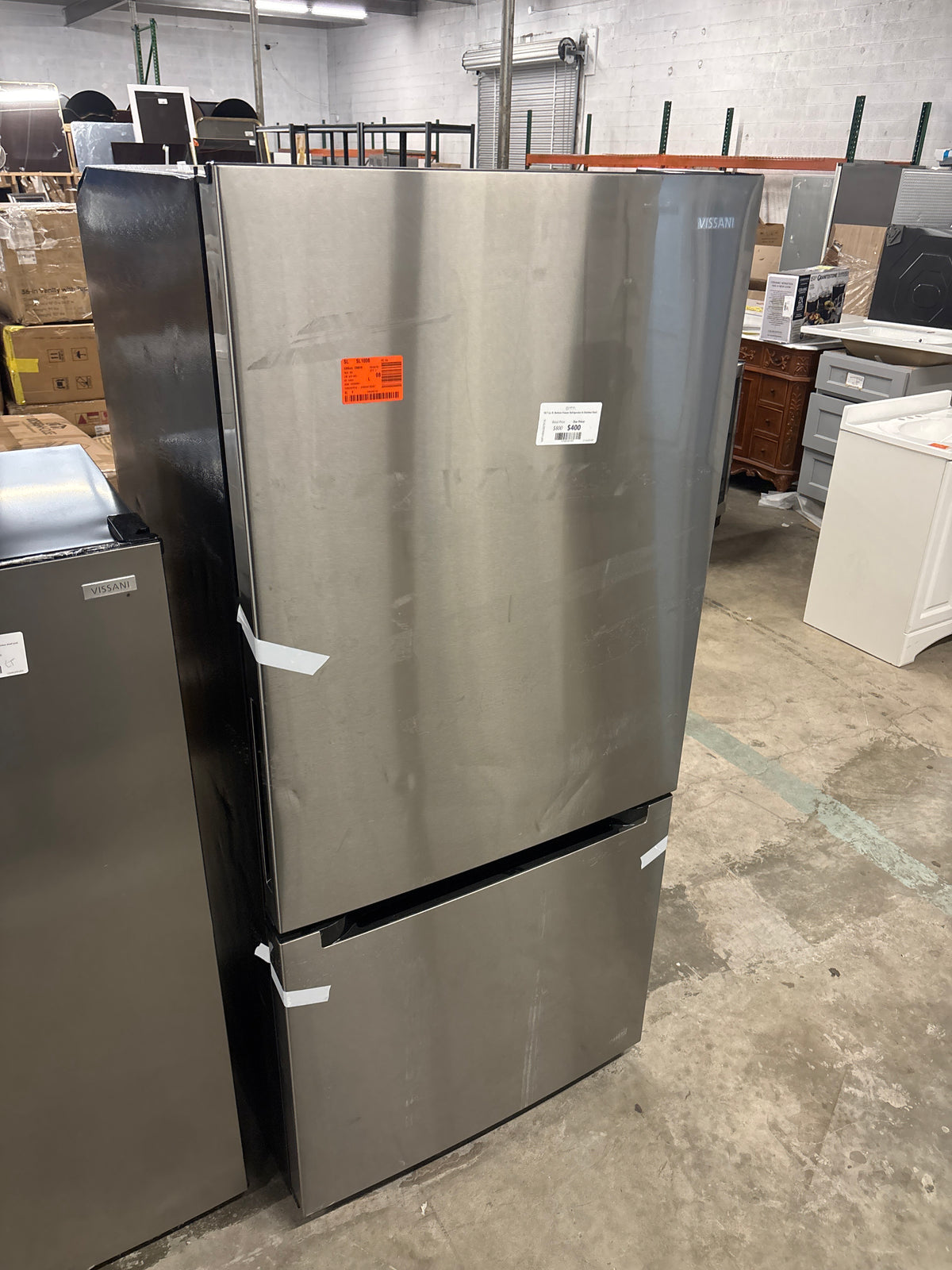 18.7 cu. ft. Bottom Freezer Refrigerator in Stainless Steel