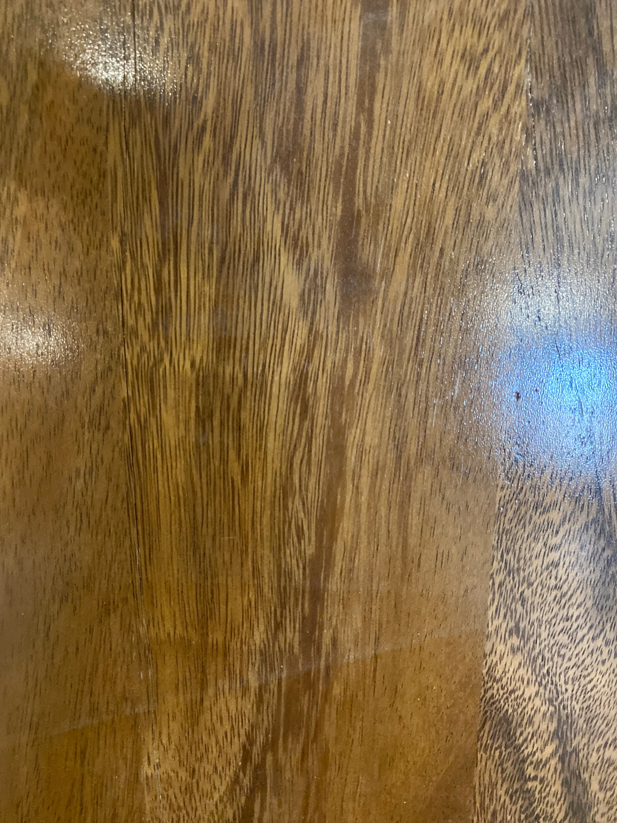 4 ft. L x 25 in. D Finished Saman Solid Wood Butcher Block Countertop With Live Edge