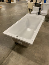 Evolution 72 in. x 36 in. Acrylic Reversible Drain Bathtub in White