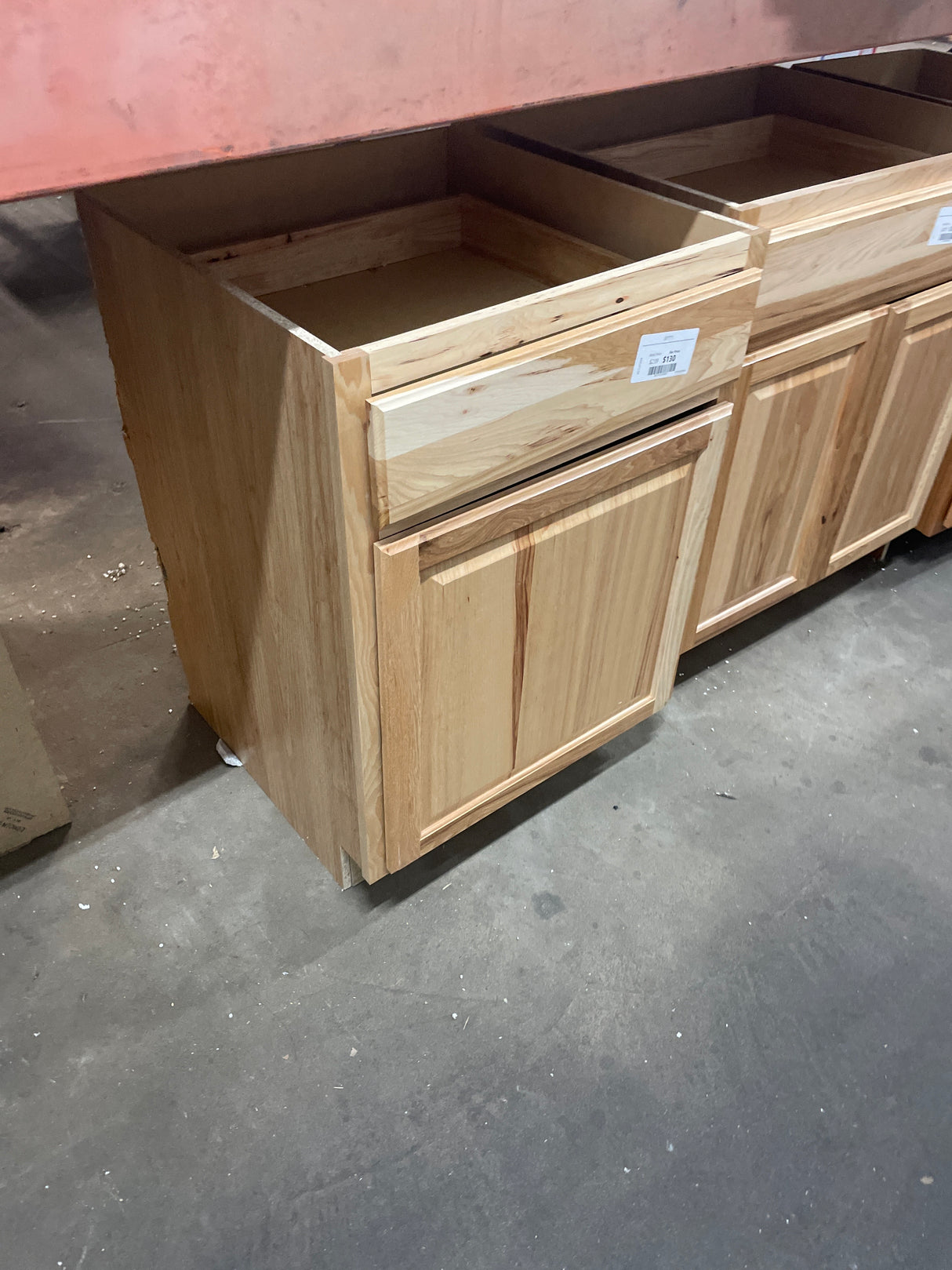 Hampton 24 in. W x 24 in. D x 34.5 in. H Assembled Base Kitchen Cabinet in Natural Hickory with Ball-Bearing Glides